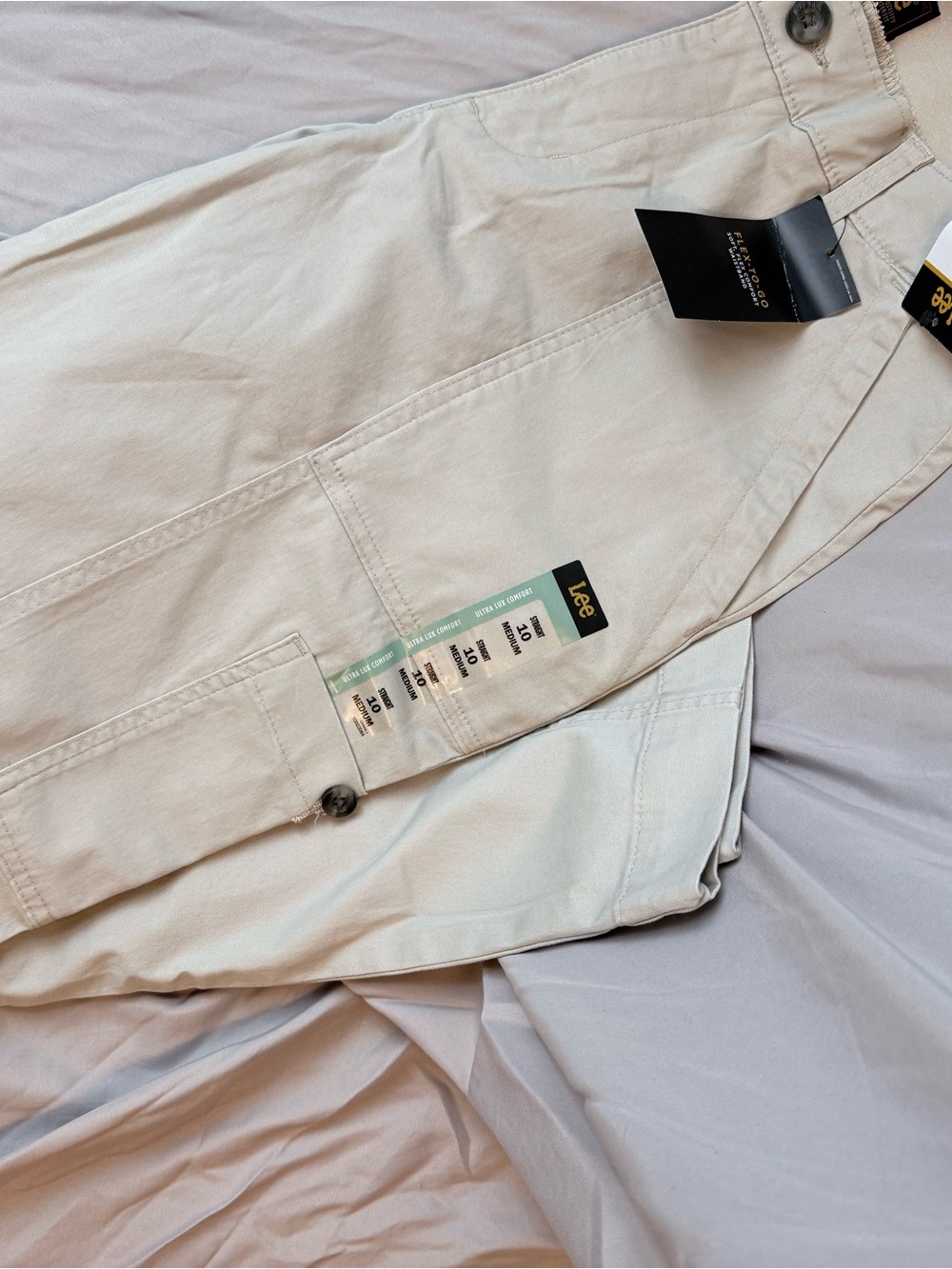 NWT Lee Ultra Lux Comfort Utility Pants Salina Stone 10 M